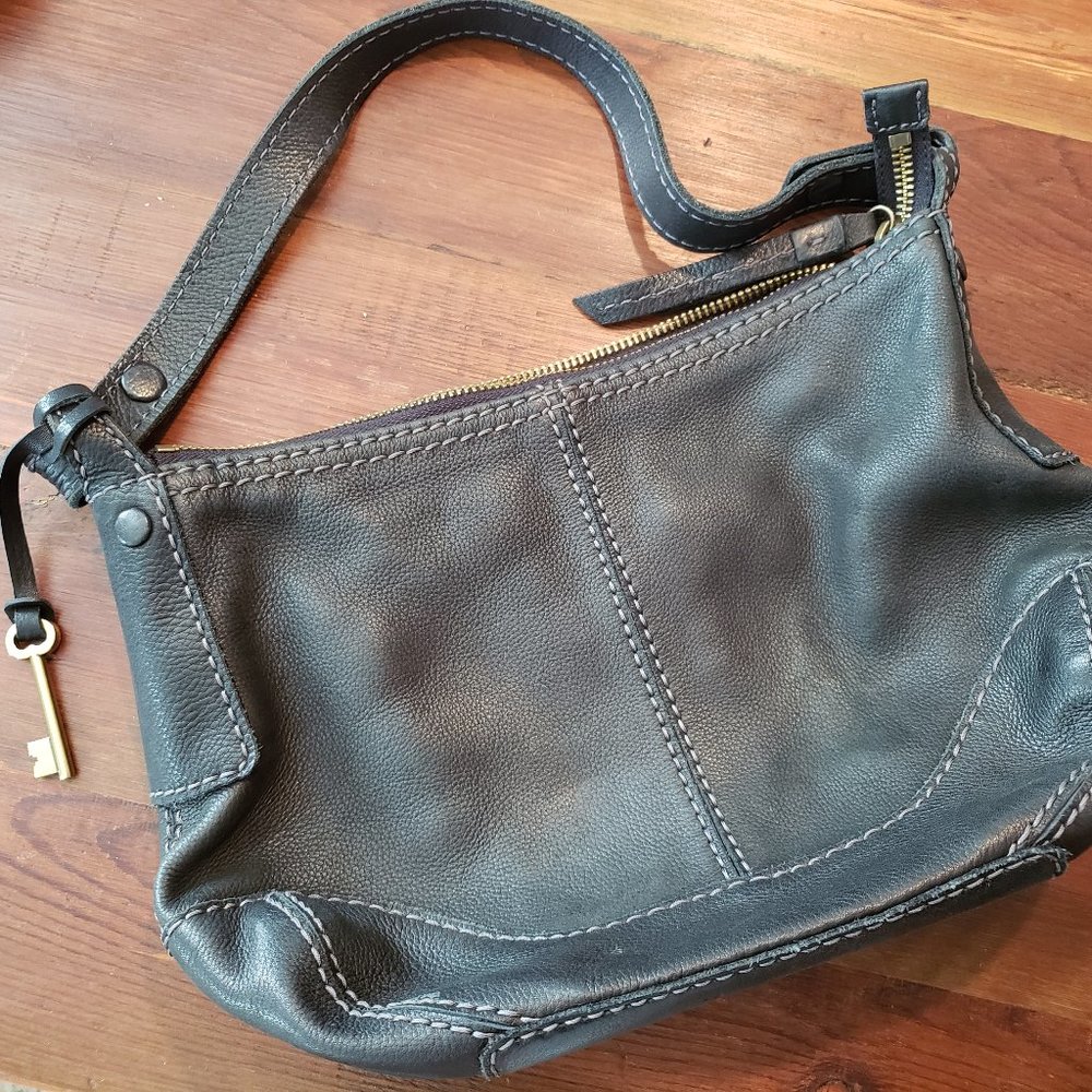 Fossil Shoulder Bag Purse Black